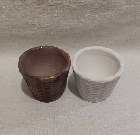 Гіпсове кашпо "Корзинка"