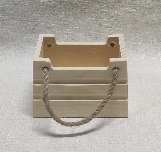 Кашпо дерев'яне сумочка