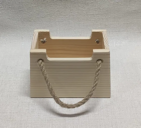 Кашпо дерев'яне сумочка