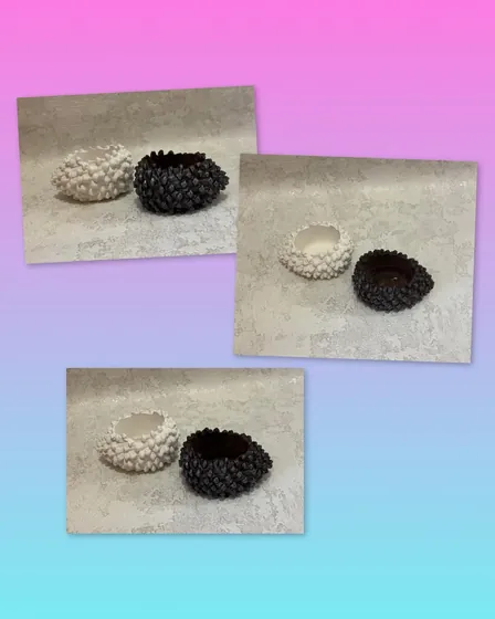 Гіпсове кашпо шишка