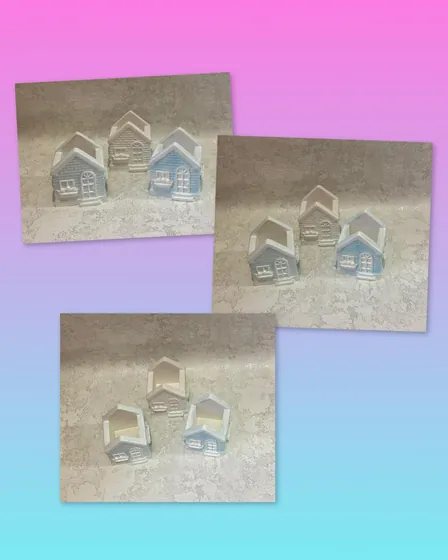 Гіпсове кашпо хатинка