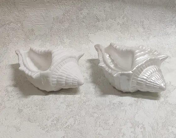 Гіпсове кашпо мушля