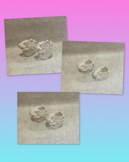 Гіпсове кашпо ангел