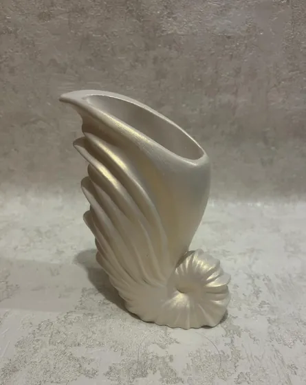 Гіпсове кашпо Ваза-мушля