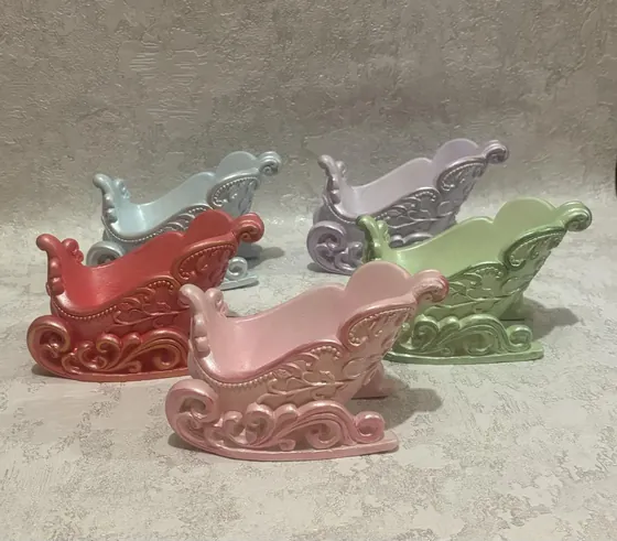 Гіпсове кашпо санки