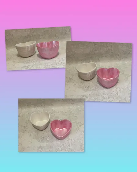Гіпсове кашпо сердечко