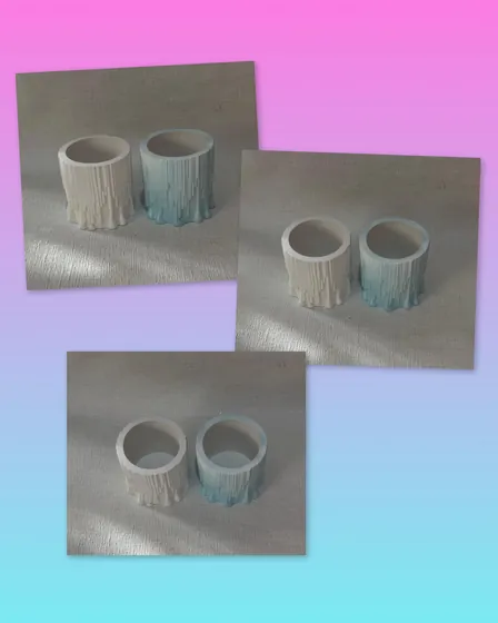 Гіпсове кашпо з бурульками