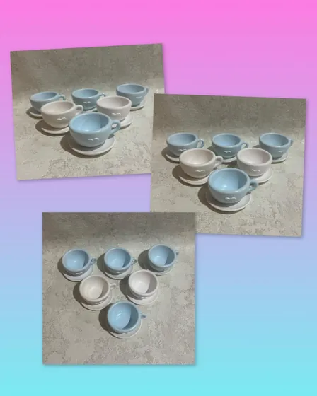 Гіпсові кашпо з милими ручками