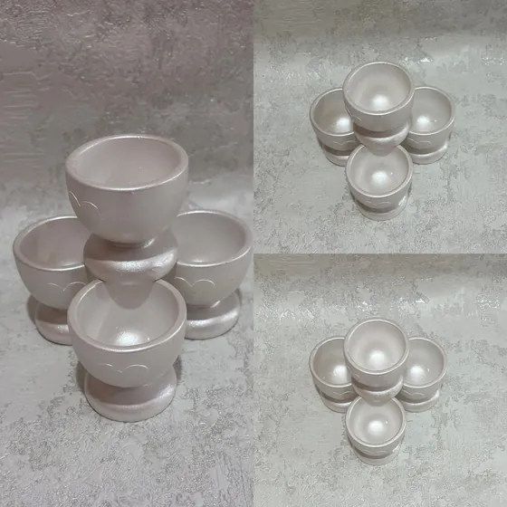 Гіпсові кашпо з блискучим ефектом