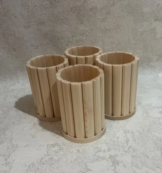 Дерев'яні кашпо #0099