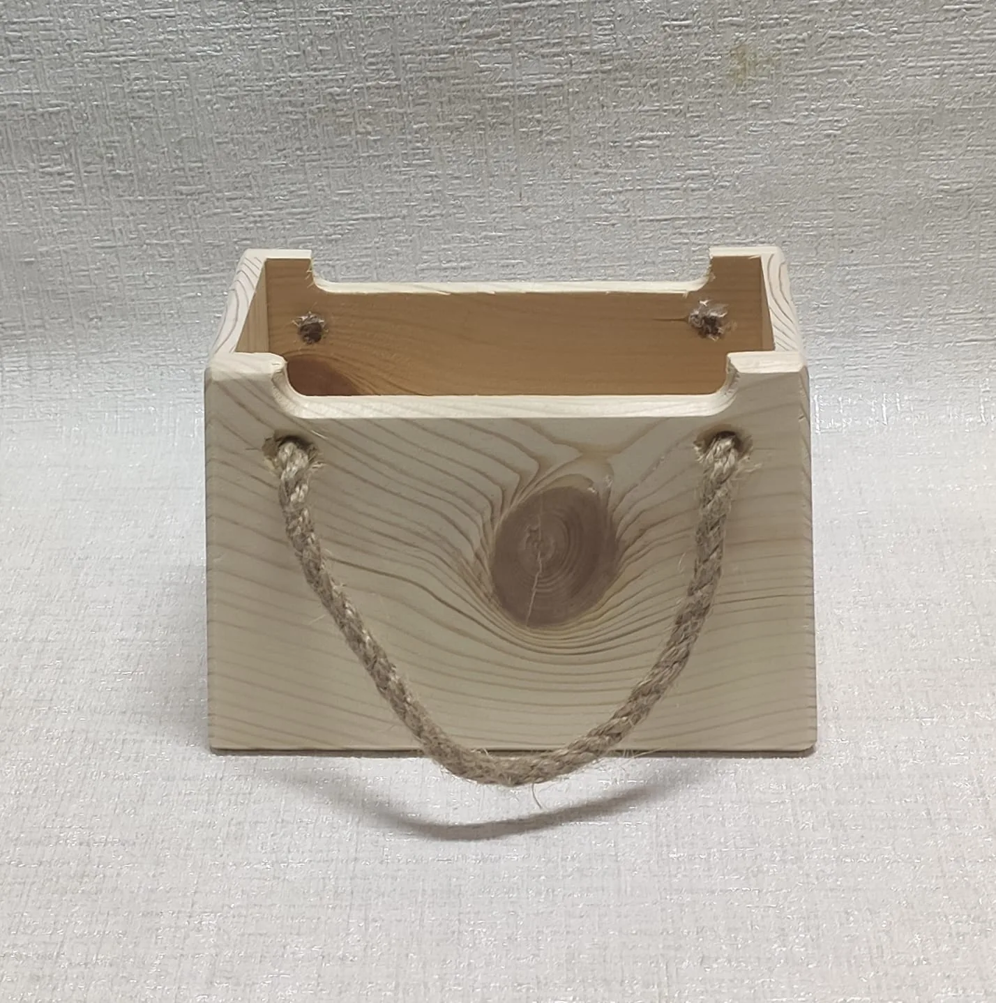 Кашпо дерев'яне сумочка