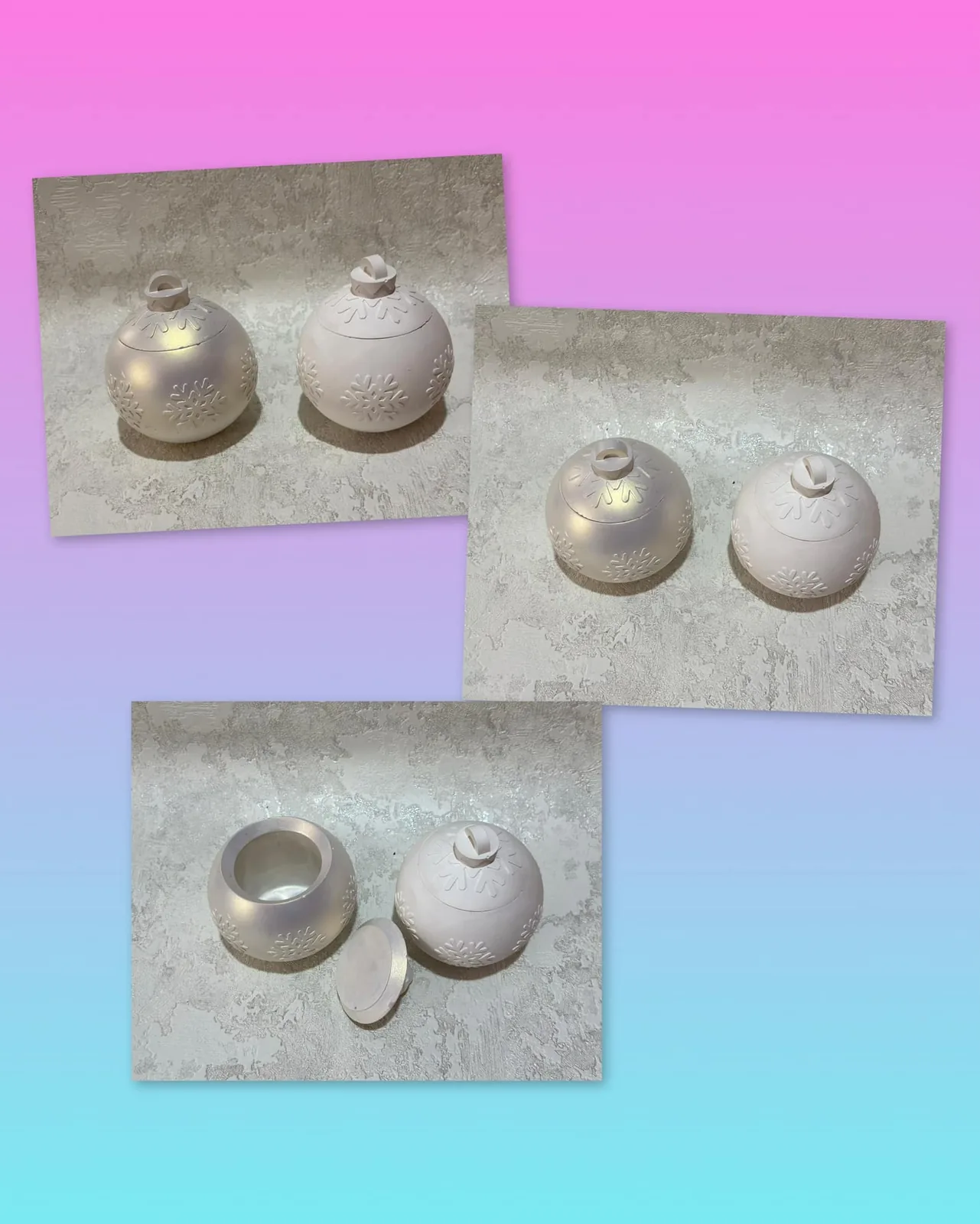 Гіпсові кашпо з візерунками