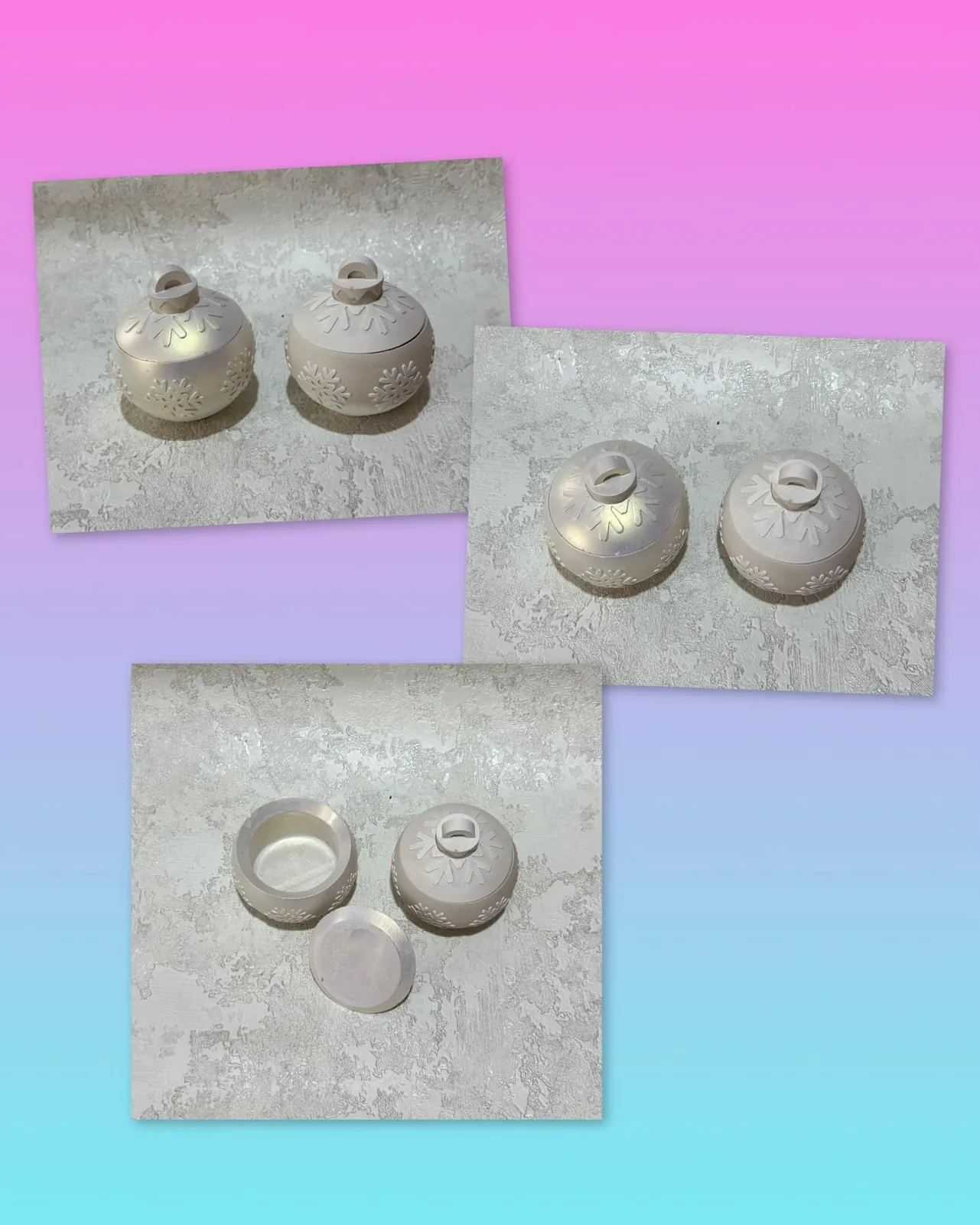 Гіпсові кашпо з квітковим візерунком