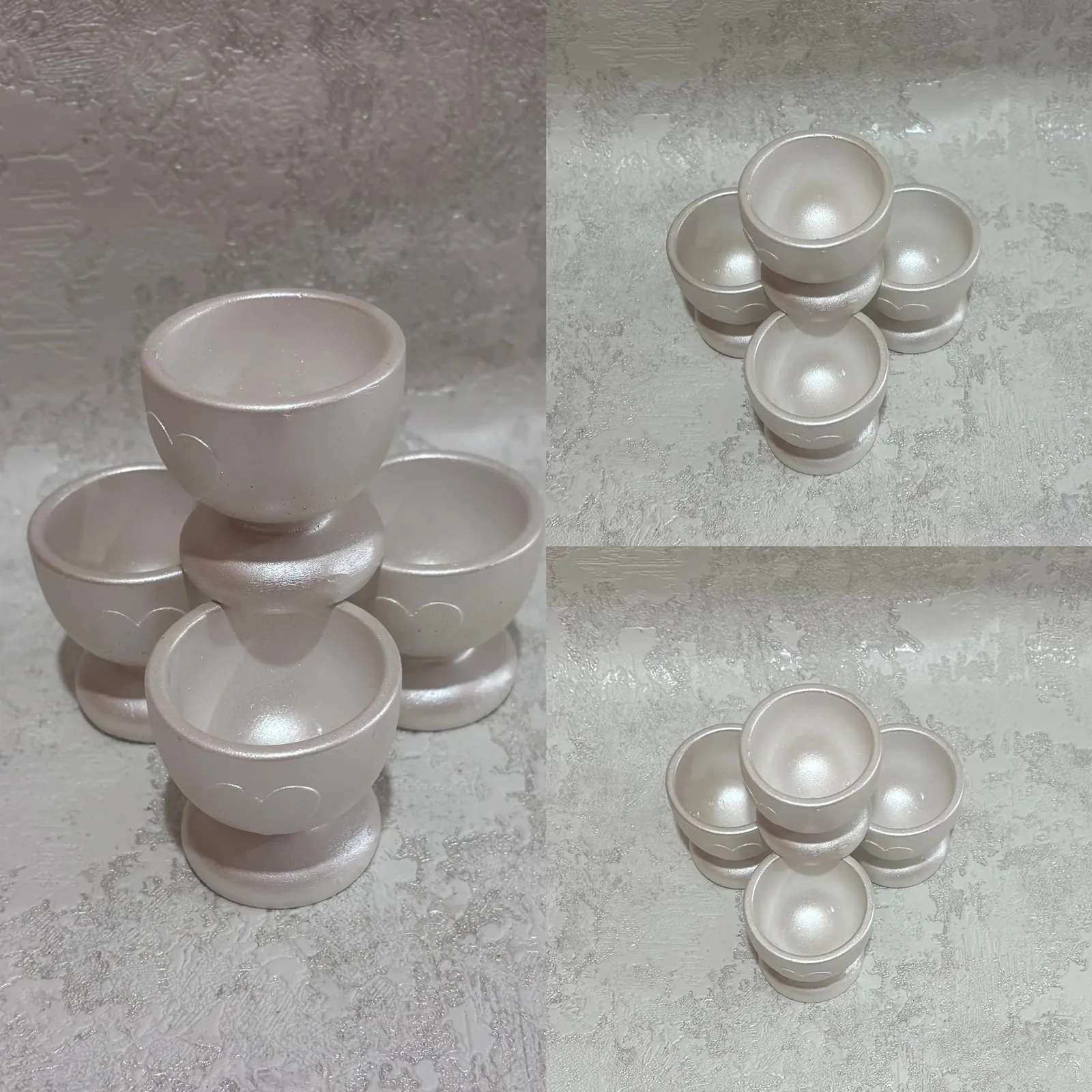 Гіпсові кашпо з блискучим ефектом