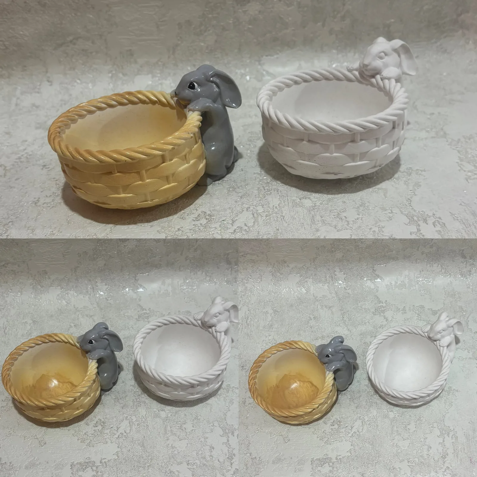 Гіпсові кашпо з зайцем